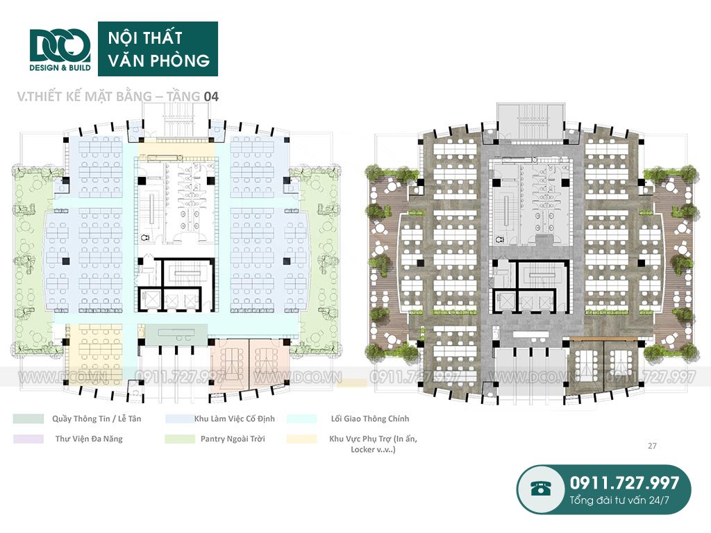 Dự án thiết kế văn phòng 468 chỗ ngồi tại Tôn Thất Thuyết