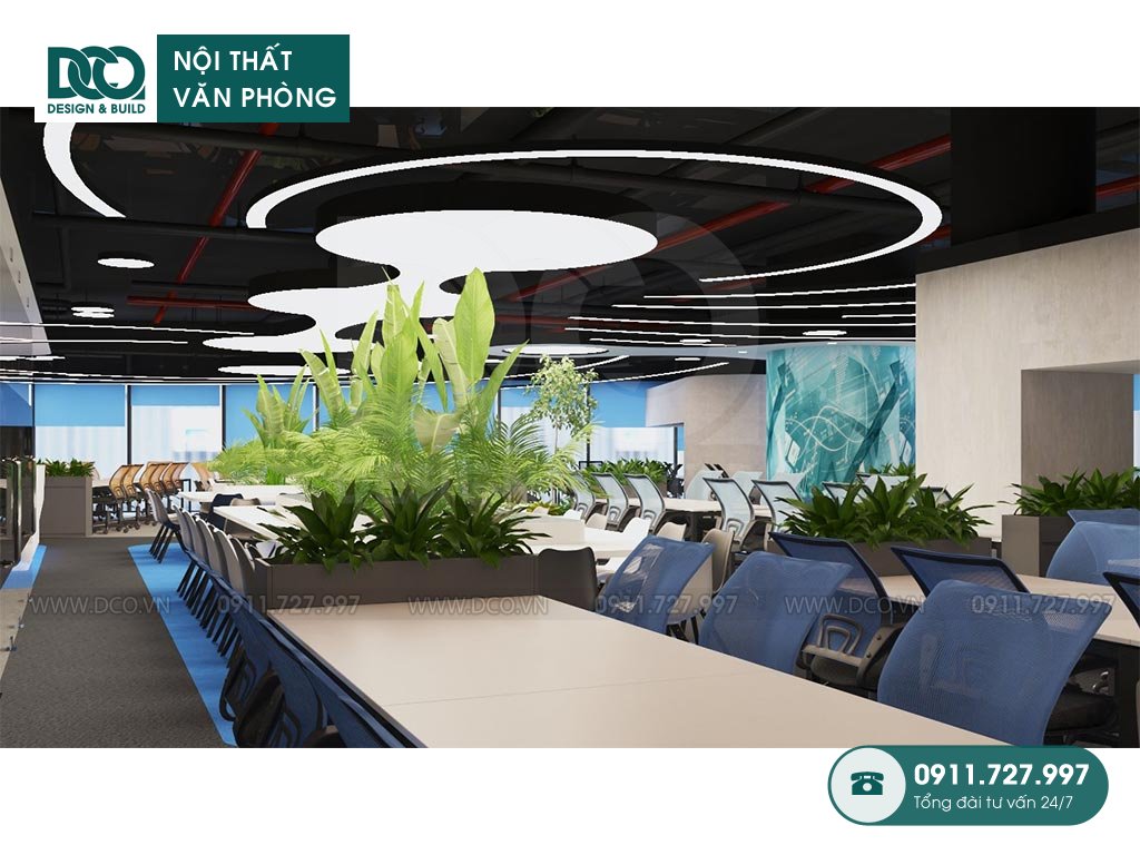 Phương án thiết kế nội thất văn phòng FIBO tại Nguyễn Hoàng - PA3