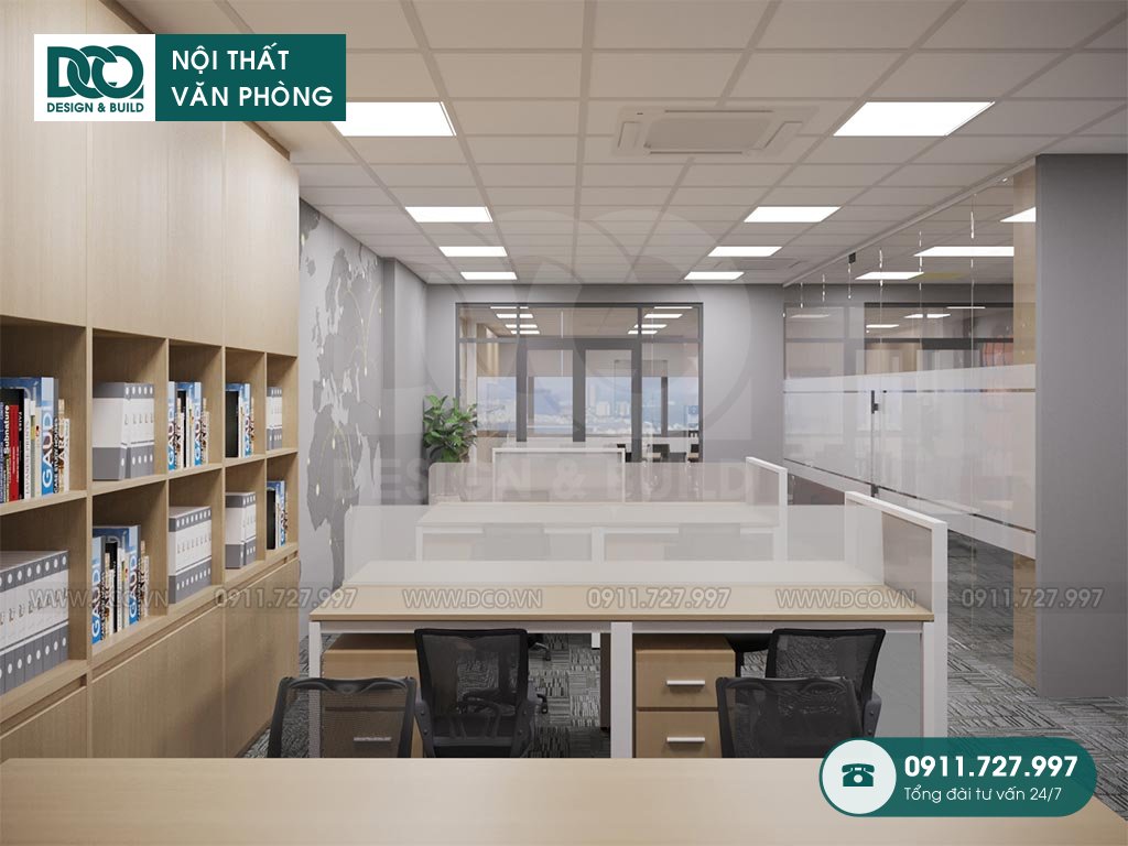 Thiết kế văn phòng logistic đơn giản tại tòa nhà HQ Building