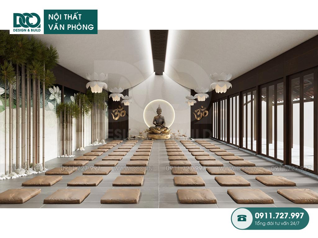 PA1 - Thiết kế không gian thiền đường Cen Hoa Tiên với phong cách Zen