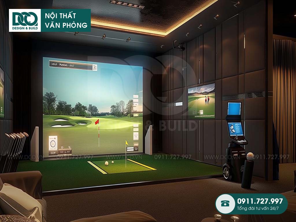 Phương án thiết kế phòng tập Golf 3D tại Vinhome Marina Hải Phòng