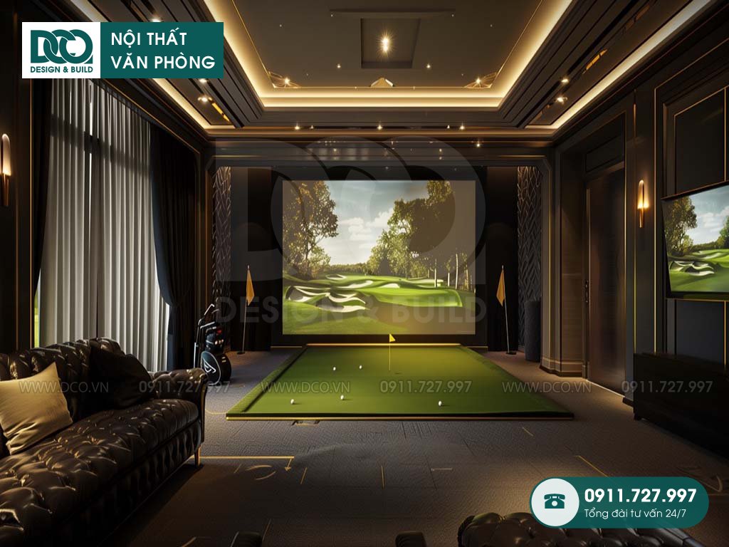 Phương án thiết kế phòng tập Golf 3D tại Vinhome Marina Hải Phòng