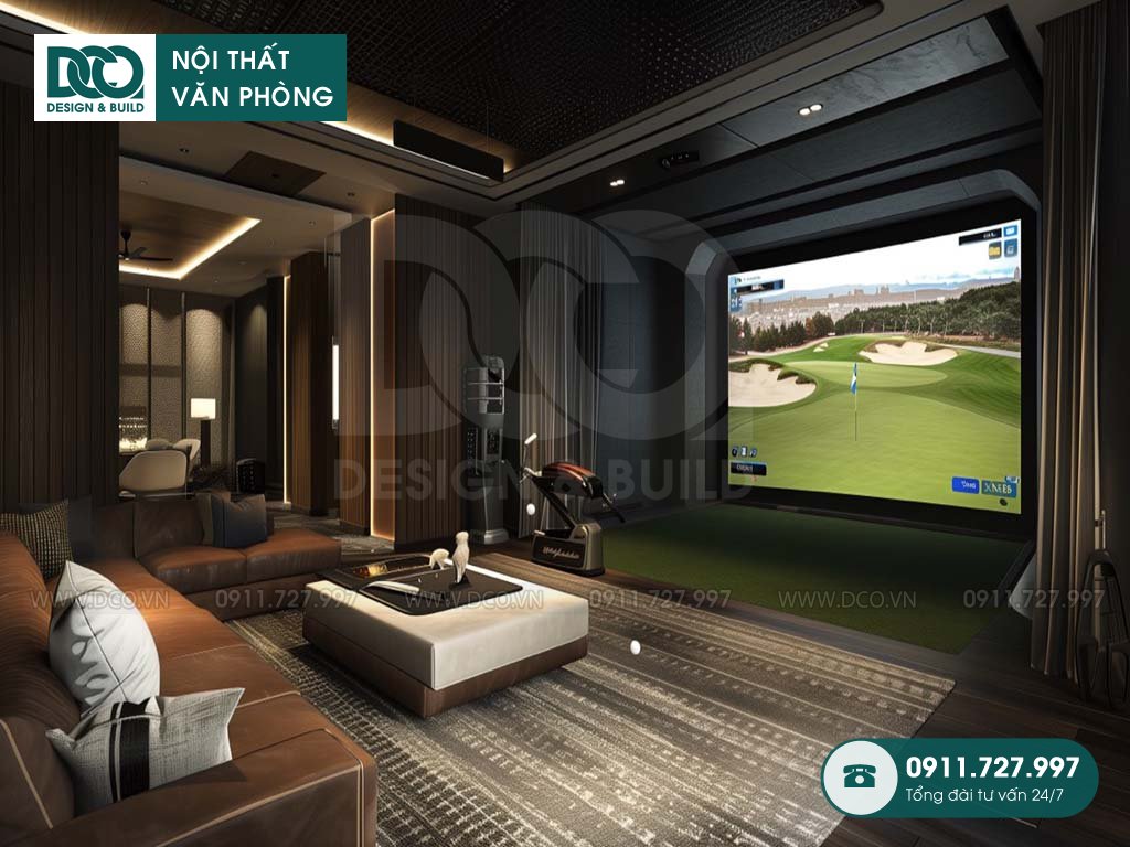 Phương án thiết kế phòng tập Golf 3D tại Vinhome Marina Hải Phòng