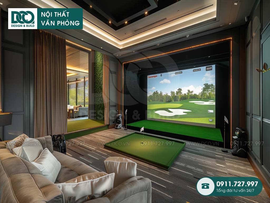 Phương án thiết kế phòng tập Golf 3D tại Vinhome Marina Hải Phòng