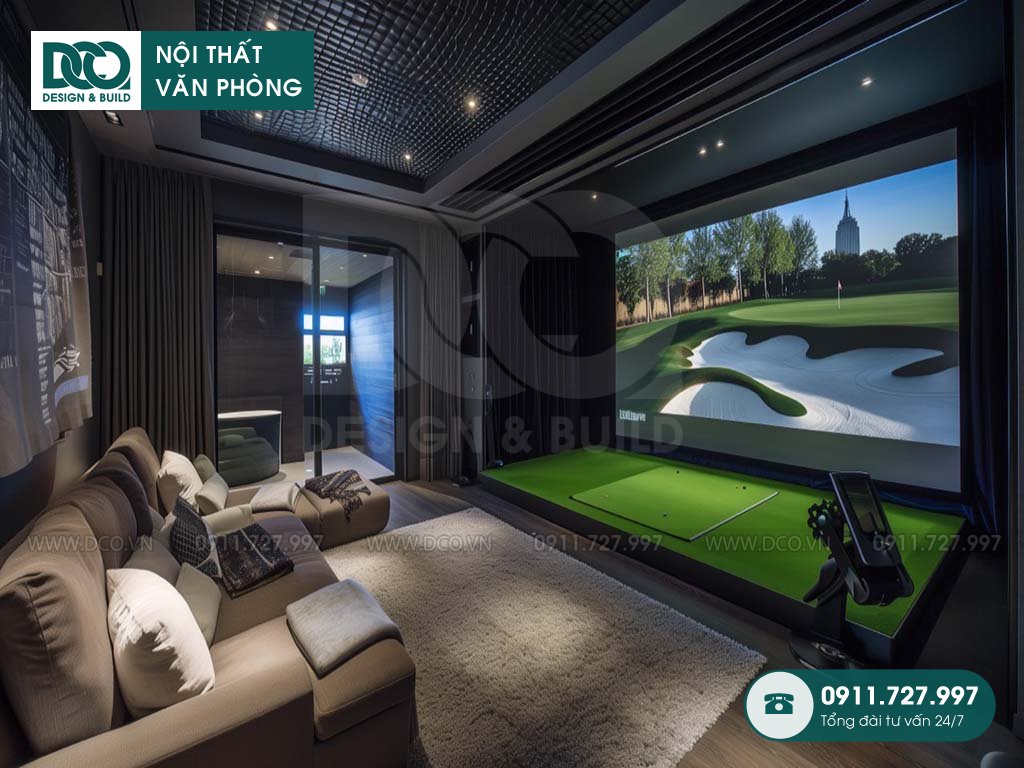 Phương án thiết kế phòng tập Golf 3D tại Vinhome Marina Hải Phòng