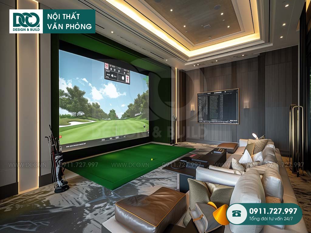 Phương án thiết kế phòng tập Golf 3D tại Vinhome Marina Hải Phòng