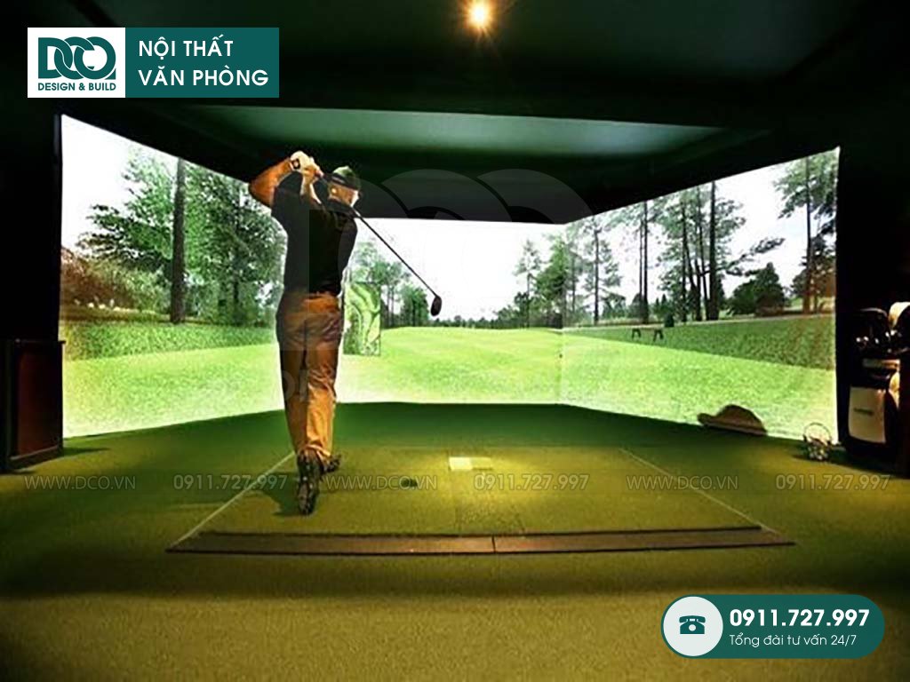 Phương án thiết kế phòng tập Golf 3D tại Vinhome Marina Hải Phòng