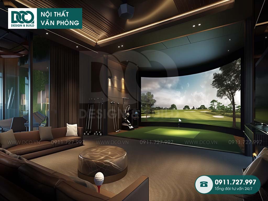 Phương án thiết kế phòng tập Golf 3D tại Vinhome Marina Hải Phòng