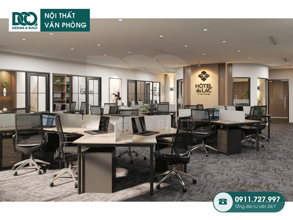 Thiết kế nội thất văn phòng Hôtel Du Lac tại Cửa Đông 230m2
