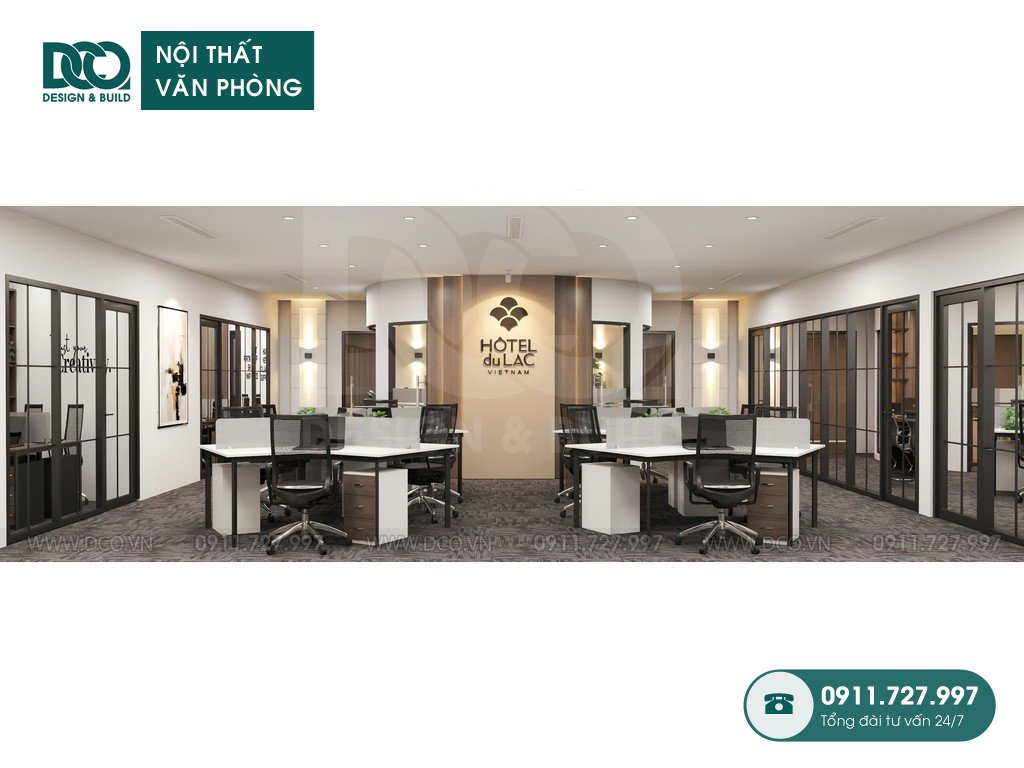Thiết kế nội thất văn phòng Hôtel Du Lac tại Cửa Đông 230m2