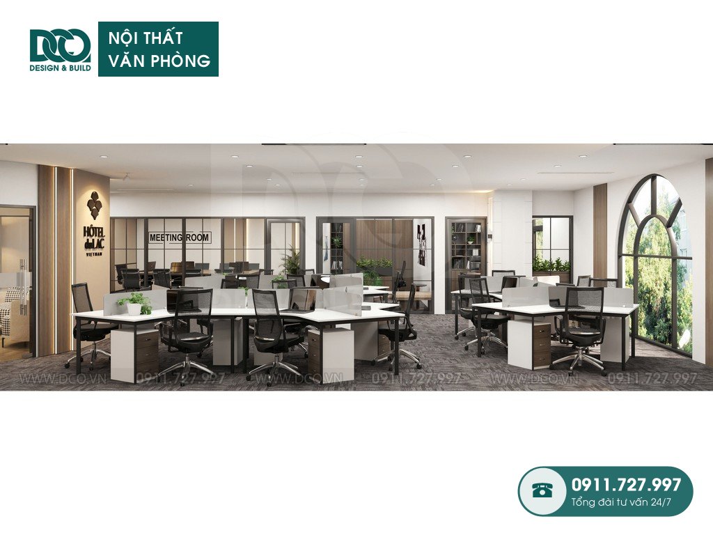 Thiết kế nội thất văn phòng Hôtel Du Lac tại Cửa Đông 230m2