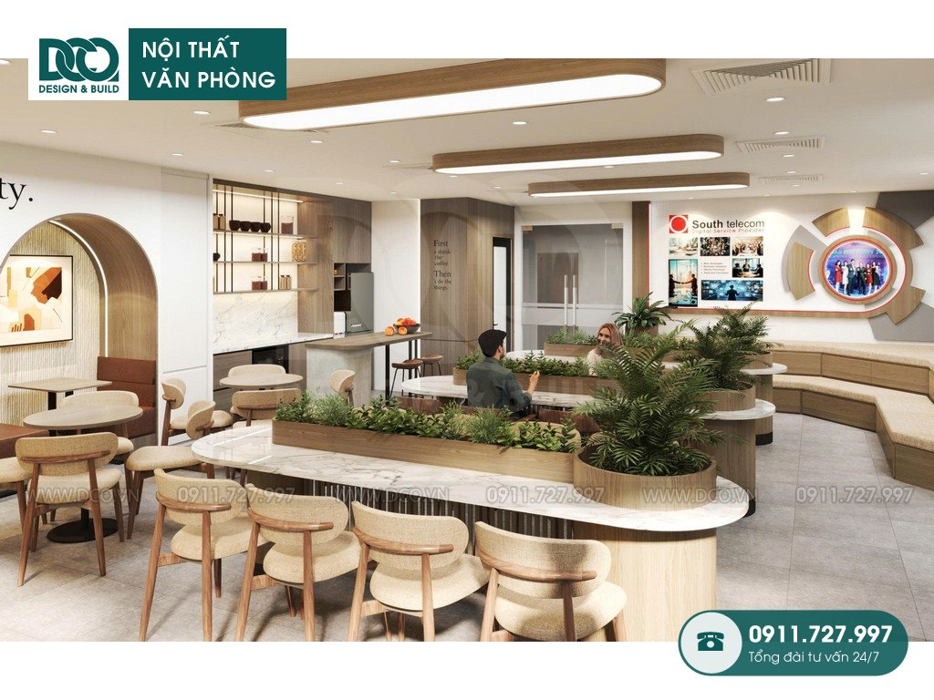 Dự án cải tạo, thiết kế nội thất văn phòng South Telecom tại Trần Quang Diệu