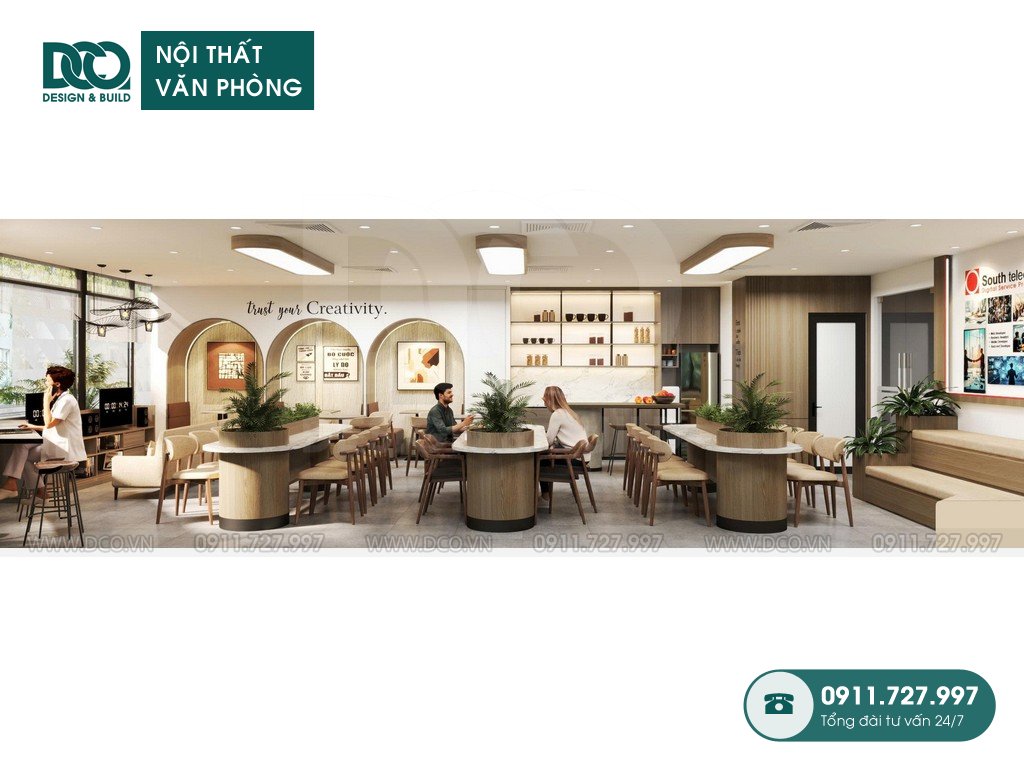 Dự án cải tạo, thiết kế nội thất văn phòng South Telecom tại Trần Quang Diệu