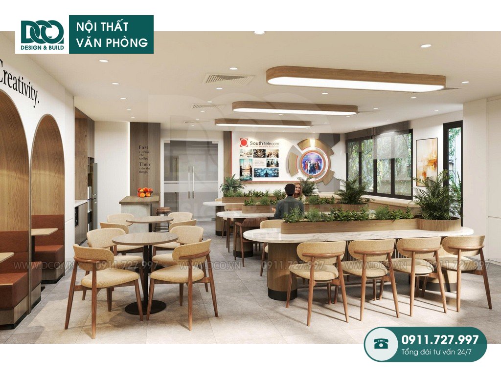 Dự án cải tạo, thiết kế nội thất văn phòng South Telecom tại Trần Quang Diệu
