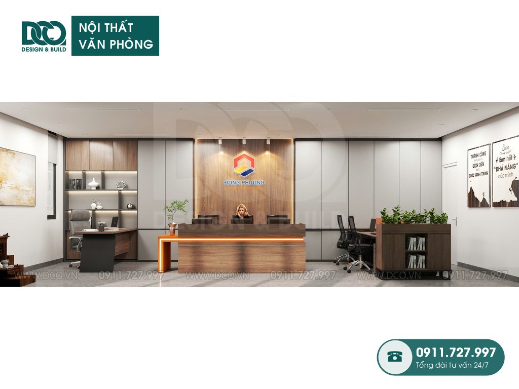 Thiết kế văn phòng công ty Đông Phương 90m2 tại Ninh Bình
