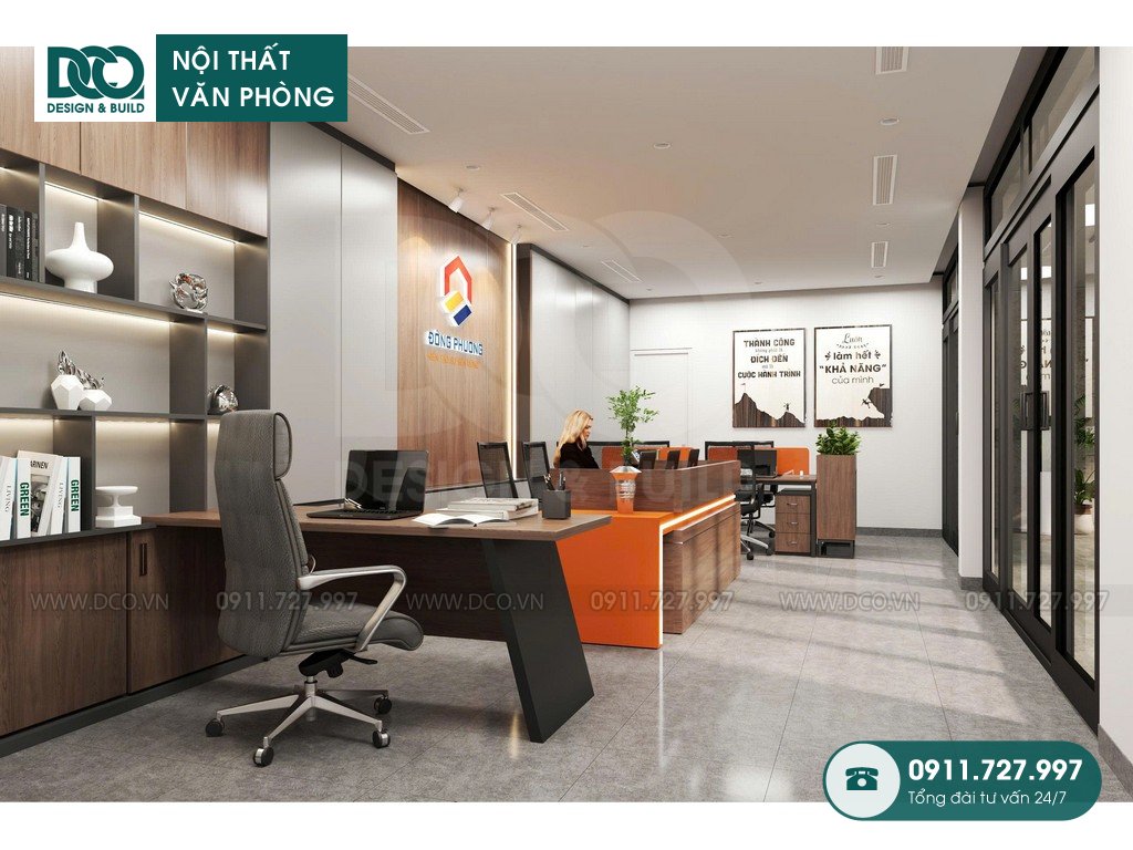 Thiết kế văn phòng công ty Đông Phương 90m2 tại Ninh Bình