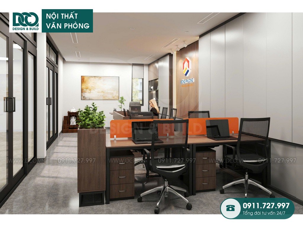 Thiết kế văn phòng công ty Đông Phương 90m2 tại Ninh Bình