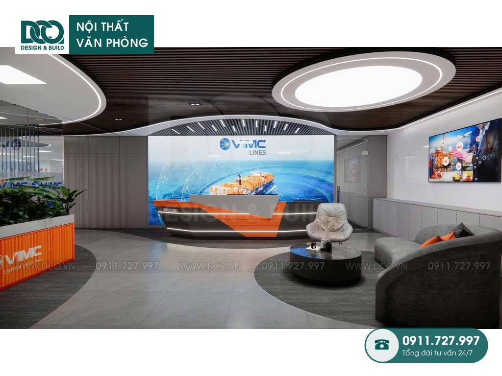 Thiết kế nội thất văn phòng công ty vận tải VIMC Lines 408m2 tại Đào Duy Anh