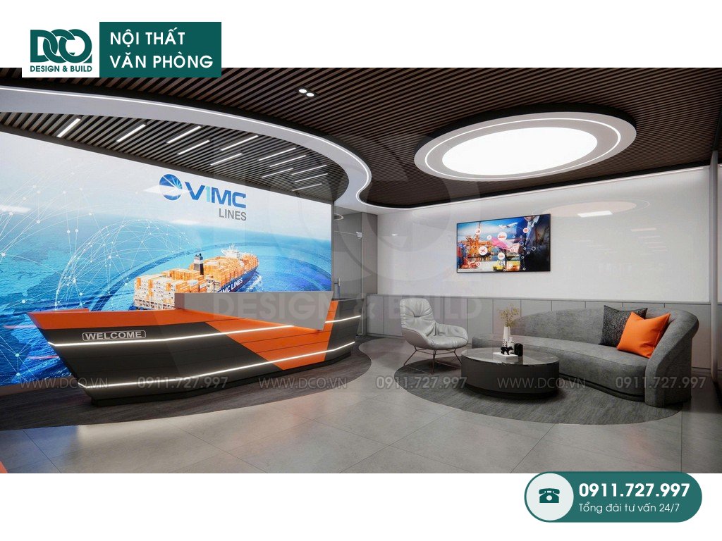 Thiết kế nội thất văn phòng công ty vận tải VIMC Lines 408m2 tại Đào Duy Anh