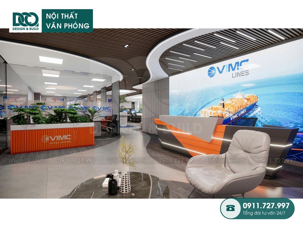 Thiết kế nội thất văn phòng công ty vận tải VIMC Lines 408m2 tại Đào Duy Anh