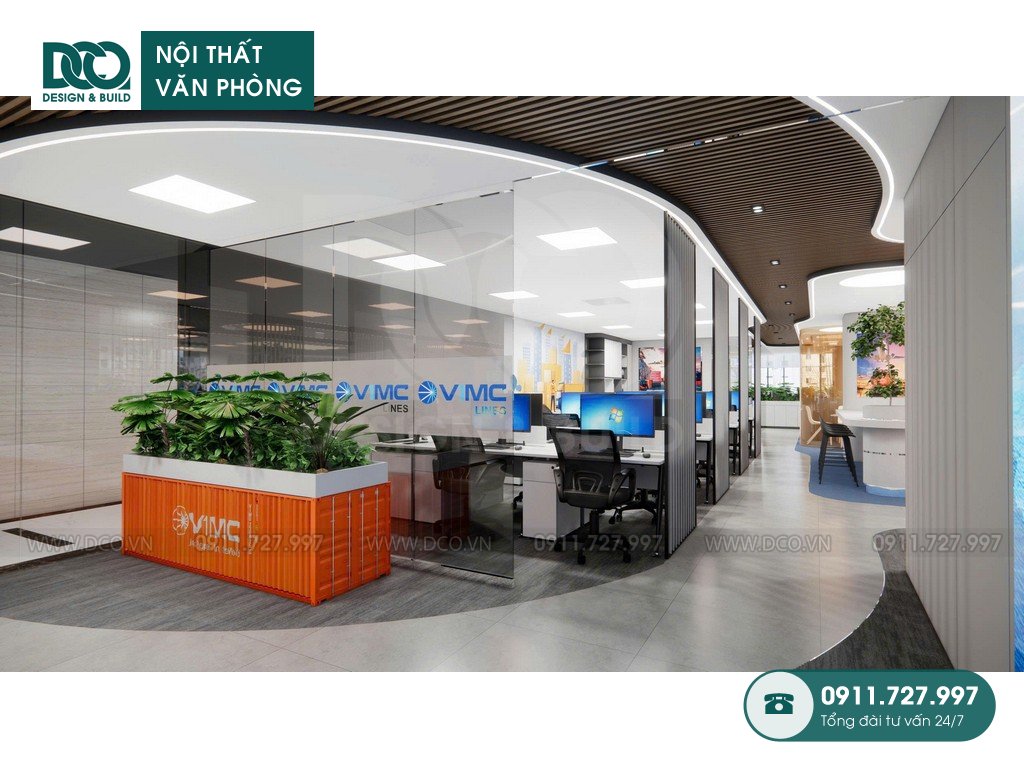 Thiết kế nội thất văn phòng công ty vận tải VIMC Lines 408m2 tại Đào Duy Anh
