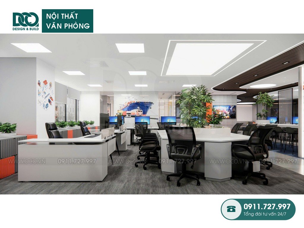 Thiết kế nội thất văn phòng công ty vận tải VIMC Lines 408m2 tại Đào Duy Anh