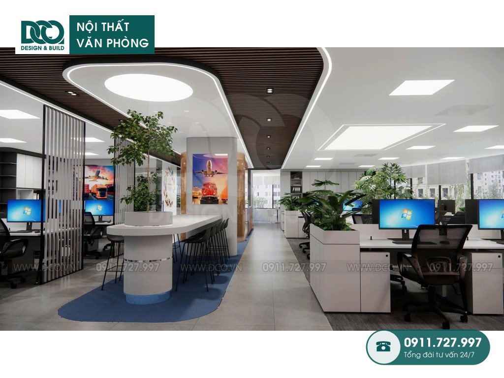 Thiết kế nội thất văn phòng công ty vận tải VIMC Lines 408m2 tại Đào Duy Anh
