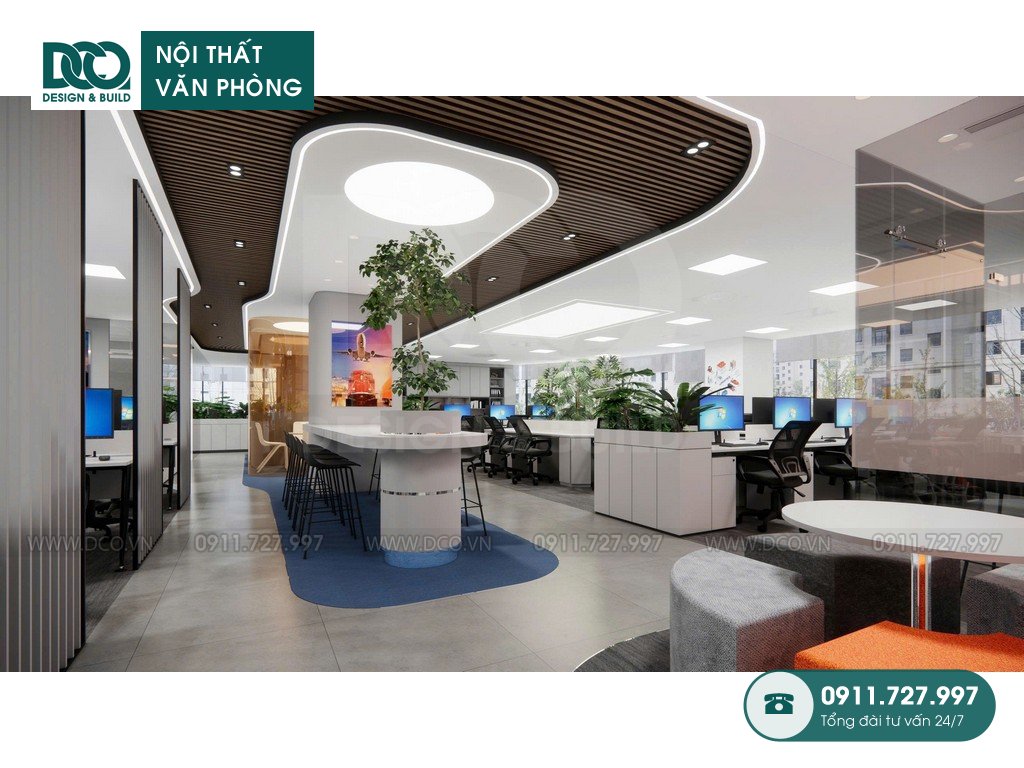 Thiết kế nội thất văn phòng công ty vận tải VIMC Lines 408m2 tại Đào Duy Anh