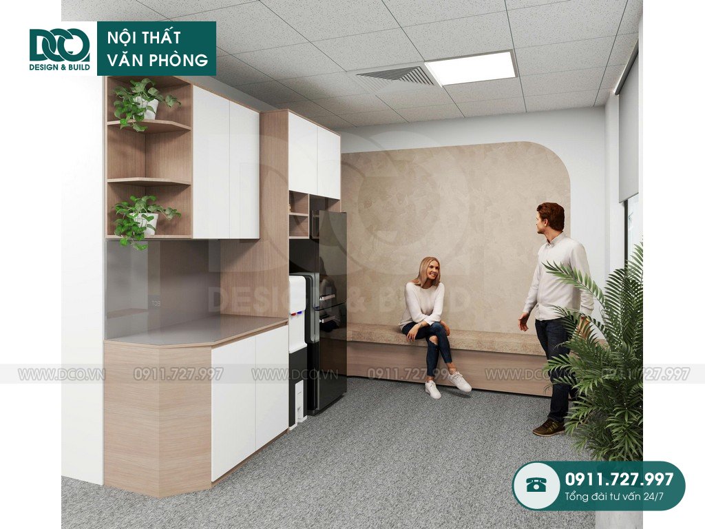 Thiết kế nội thất văn phòng xuất nhập khẩu kim loại ANZ 109m2 tại Hồ Tùng Mậu