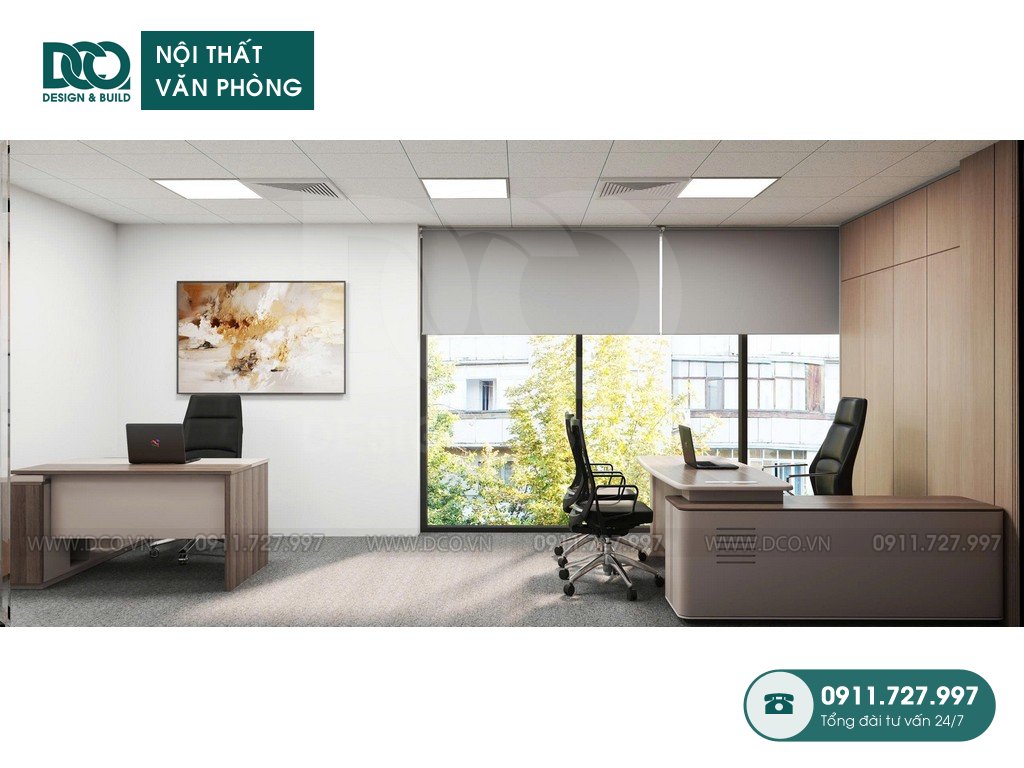 Thiết kế nội thất văn phòng xuất nhập khẩu kim loại ANZ 109m2 tại Hồ Tùng Mậu