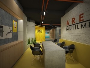 Mẫu nội thất văn phòng Arena Multimedia