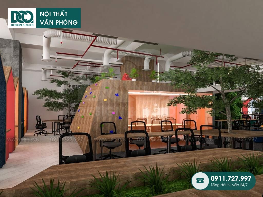 Dự án thiết kế văn phòng 120 chỗ ngồi tại phường Nhân Chính