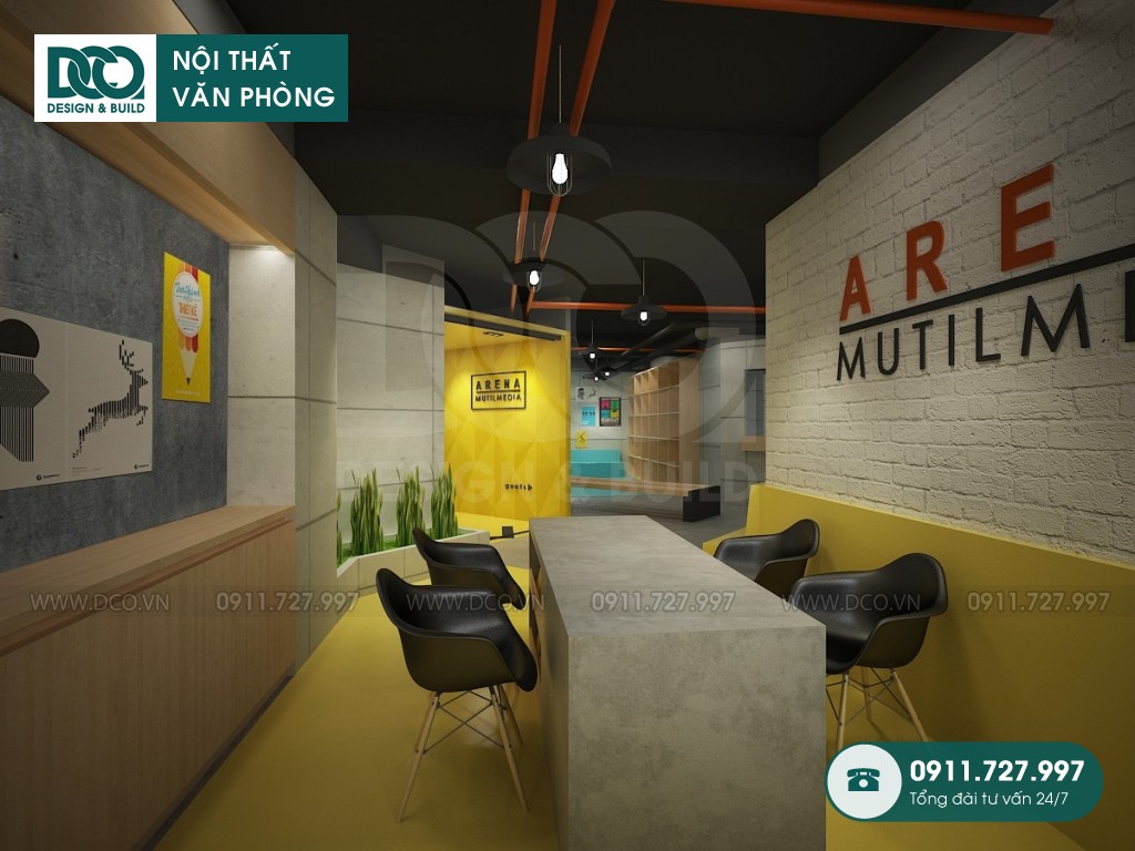 Thi công nội thất Coworking Space Arena Multimedia